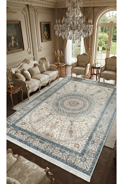 Emin Halı Hanedan Koleksiyonu 2803 İpek Dokulu Viskon Akrilik Göbekli Salon O...