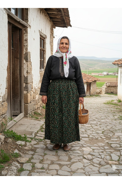 hoaryage Fusta lungă Dividin Maxi Boy din flanel cu flori crocante, cu talie ...