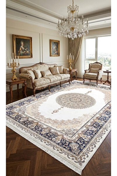Emin Halı Hanedan Koleksiyonu 2804 İpek Dokulu Viskon Akrilik Göbekli Salon O...