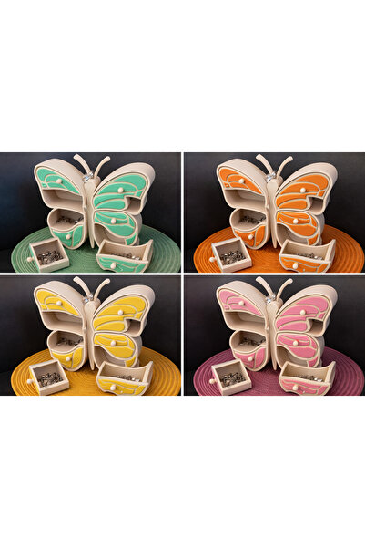 Della صندوق مجوهرات بتصميم فراشة مع أدراج 23 سم |   منظم إكسسوارات مصنوع يدوي...