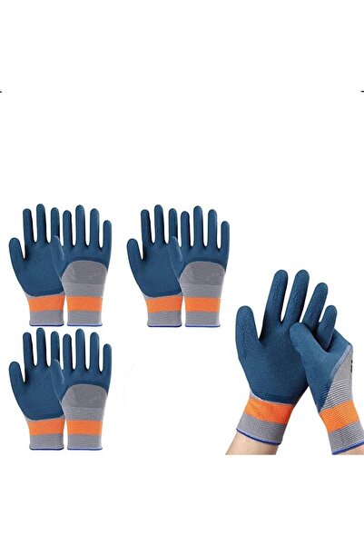 Generic Goyz Heavy Duty Gardening Gloves, 4 Pairs of Nitrile Coated Work Gloves