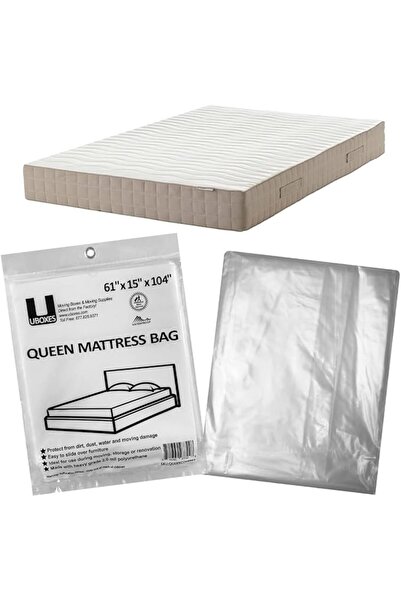 Uboxes غطاء مرتبة بلاستيكي شفاف لحجم كوين