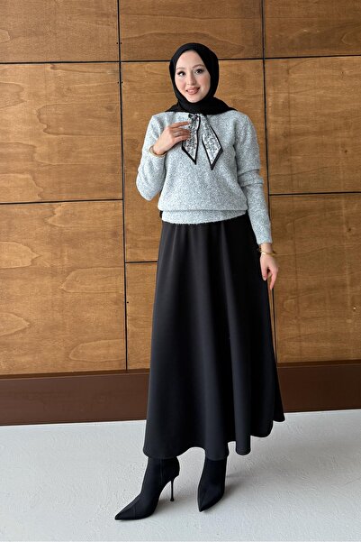 Rimel Moda Espana Shawl Knitwear Tunic Gray