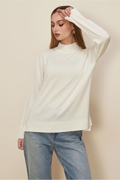 Alvina Stone Printed Knitwear Sweater 45881