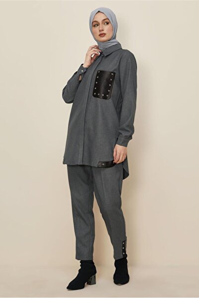 Alvina Eyelet Detail Pants Suit 46206