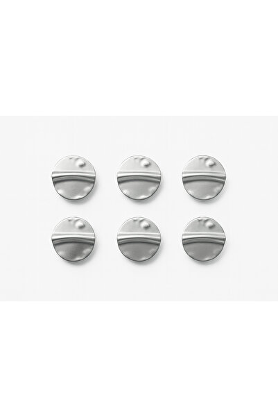kendim fashion Metal Button Silver 36''- 20.32 mm (Pack of 12)
