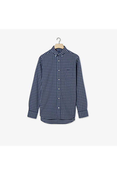 Gant Erkek Lacivert Regular Fit Kareli Gömlek