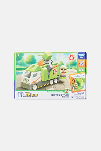 Moose Toys Tile Town Recycling Truck Tile Set, Multicolor