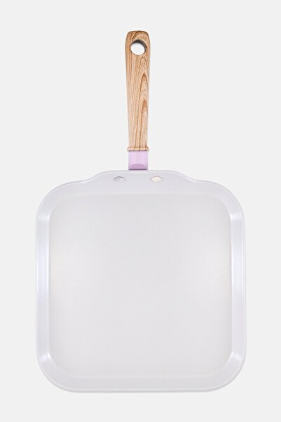 Country Kitchen Ceramic Coated Non-Stick Griddle Pan, Grey