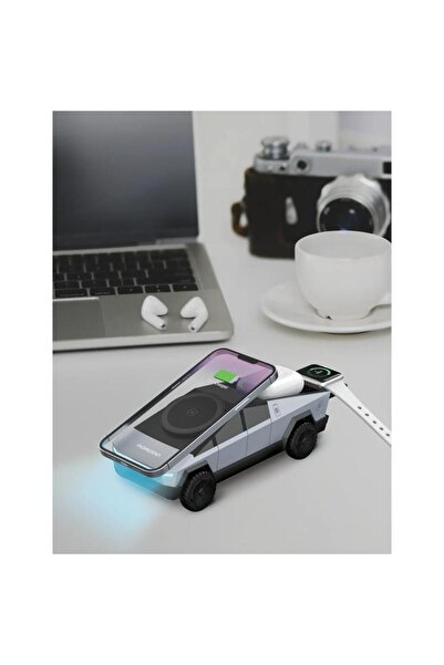 porodo Cyber Dock Wireless Charger with 90° Rotating Stand | Triple Device Ch...