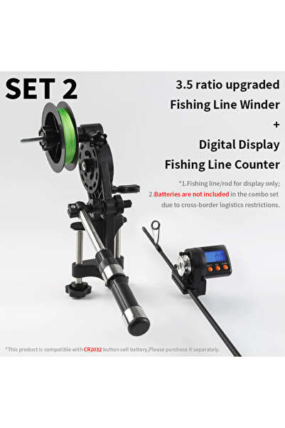 Choice مجموعة من قطعتين من بكرات لف خيوط الصيد الخفيفة الوزن من لينهوي، مقاوم...