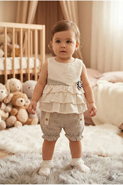 mj kids Baby Girl Summer Ruffle Set 6-9-12-18 Months Casual Dress