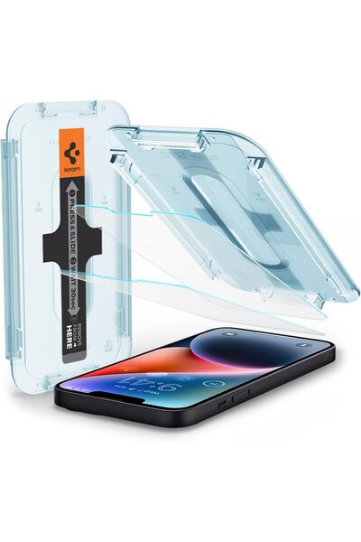 Spigen HD Tempered glass screen protectors, 2-pack Compatible with iPhone 14 ...