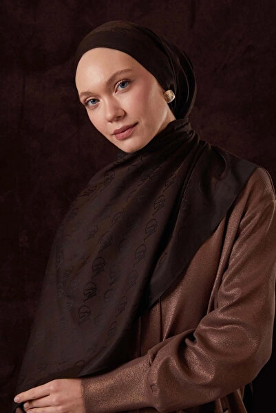 Levidor Lvd Printed Nai̇a Jacquard Shawl-Aci Brown