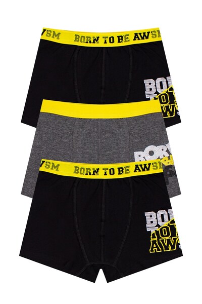 Öts Боксери для хлопчиків, 3 пари, з принтом (96% бавовна, 4% еластан)