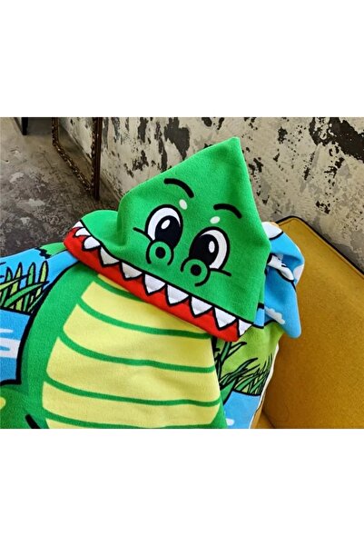 1way Large crocodile-shaped baby towel
