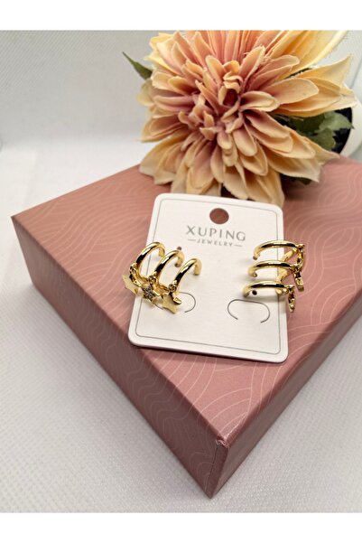 XUPING JEWELRY Multiple Earrings Star Dangle Steel Earrings in the Picture