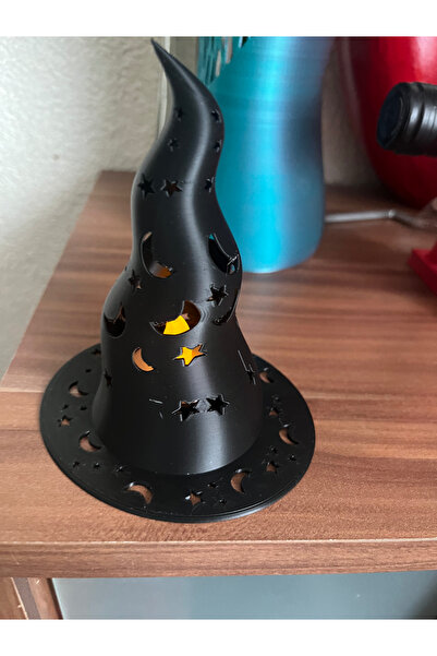 GenelTedarik Halloween Cadı şapkası temalı gece lambası (12 cm)