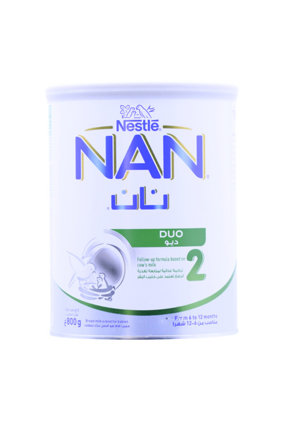 NAN حليب متابعة ديو 2، 6-12 شهرًا، 800 غرام