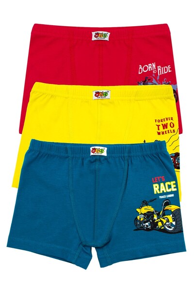 Öts Боксери для хлопчиків, 3 пари, з принтом (96% бавовна, 4% еластан)