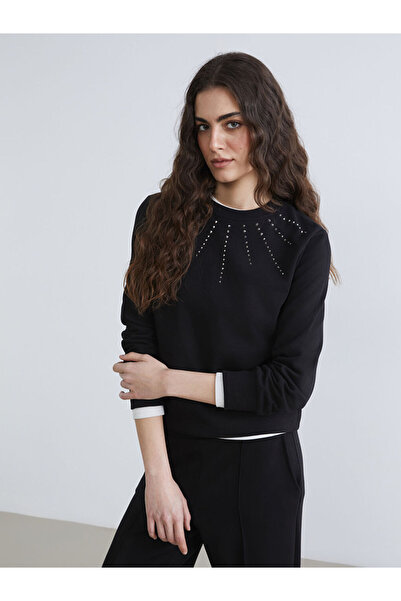 LC Waikiki Rmz Gi̇yi̇m Farkiyla Zero Roba Collar Stone-Embellished Women's Sw...