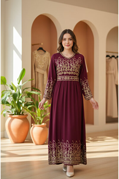 MQ Women's jalabiya with an embroidered piece design