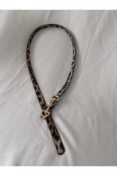 Mara حزام نسائي بإبزيم ذهبي بنقشة الفهد – حزام جلدي أنيق وعصري