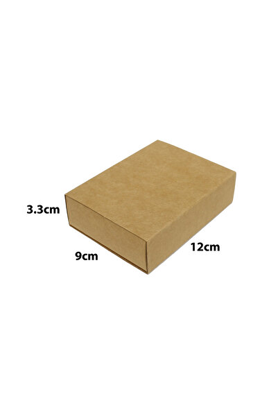 Generic 12 pieces of paper gift boxes with zippers, cardboard color, dimensions
