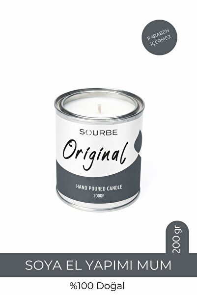 SOURBE Orjinal Vanilya-Sandal-Karamel Kokulu Soya Mum %100 Doğal Dekoratif Me...