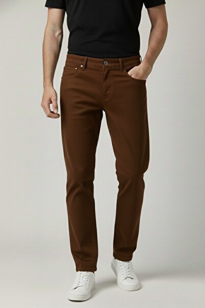Wekame Men's Casual Regular Fit Gabardine Trousers