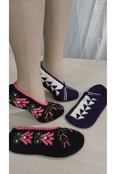 Papatyam 2 Pieces of Hand Knitted Dowry Tunisian Handmade Booties/Tunisian Ha...