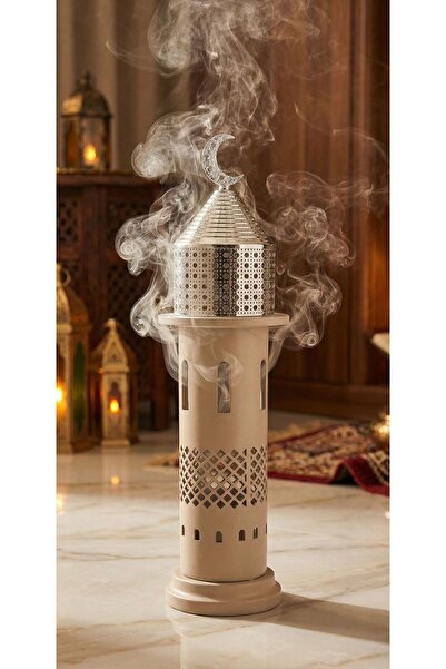 Noor A high-quality iron incense burner with a Ramadan design and elegant pat...