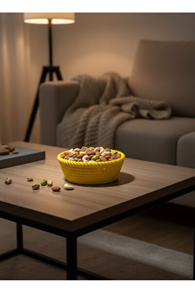 ZERO LAND Nrzsnt Round Snack Bowl Yellow Vibrant Color Decorative (123746) Pr...