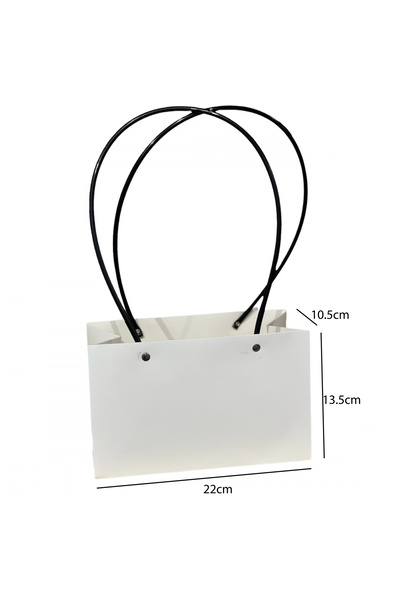 Generic 12 قطعة من أكياس ورد ورقية اللون أبيض الأبعاد 10×22×13 سم