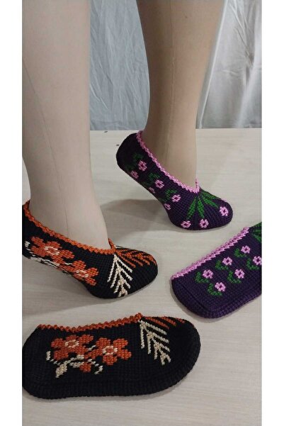 Papatyam 2 Pieces of Hand Knitted Dowry Tunisian Handmade Booties/Tunisian Ha...