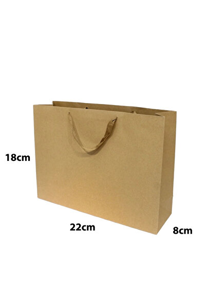 Generic 12 قطعة من أكياس تسوق ورقية لون كرتوني الأبعاد 22×8×18 سم