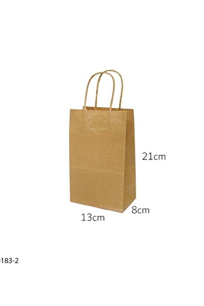 Generic 12 قطعة من أكياس ورقية لون كرتوني الأبعاد 13×8×21 سم