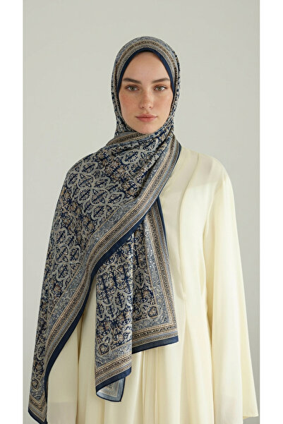 Karaca Eşarp Βαμβακερό σάλι με έθνικ σχέδιο Μορίγια