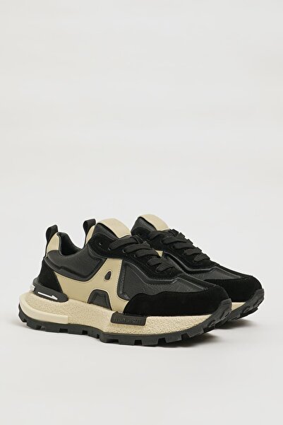Faruk balkanas Oswin Model Imported Sole Combination Leather Sneaker Shoes