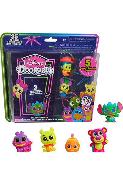 Generic Just Play Disney Doorables Neon Glow Peek Figures