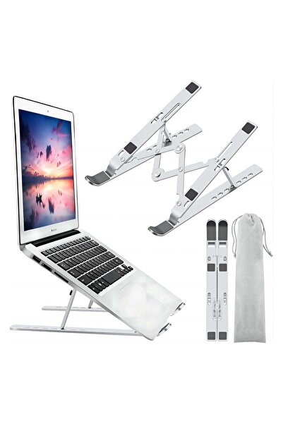 HİAS Adjustable Laptop Stand for Desk - Foldable & Portable Laptop Riser with...