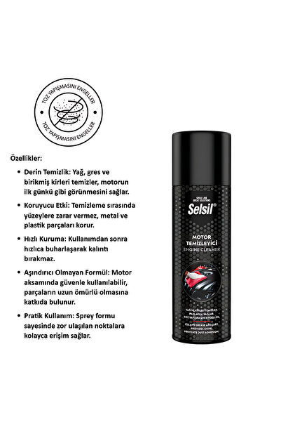 Selsil Motor Temizleme Spreyi 500 ml (Yeni Dizayn) 1 Adet