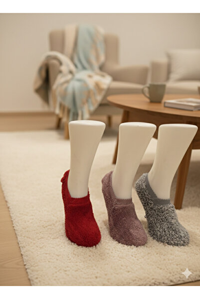 Özeren Çorap Set de 3 papuci termici pentru femei