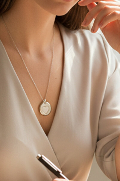 Salizera Porcelain Heart Necklace-Gold/Platinum Gilded-Handmade Hand Made Por...