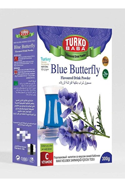 Turkobaba Turco Baba Blue Butterfly Flavor Drink Powder 300 grams