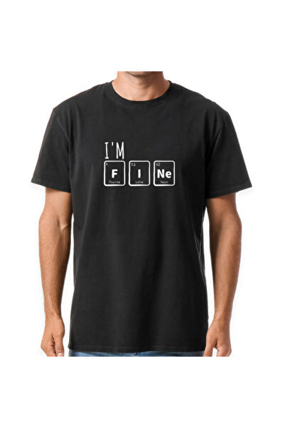 Printoot "Customizable" I'm Fine Periodic Table Elements Black Unisex Cotton ...