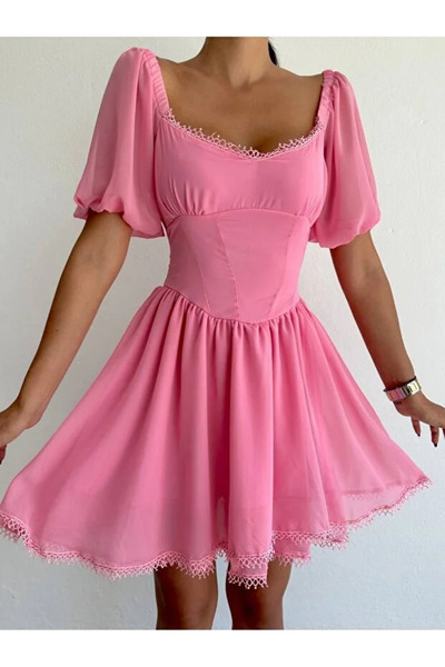 hillone Rochie mini cu detaliu din șifon HİLLONE