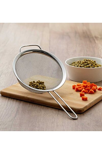 Senz Paslanmaz Çelik Kulplu Tel Çok Amaçlı Makarna Un Meyve Sebze Süzgeçi Küç...