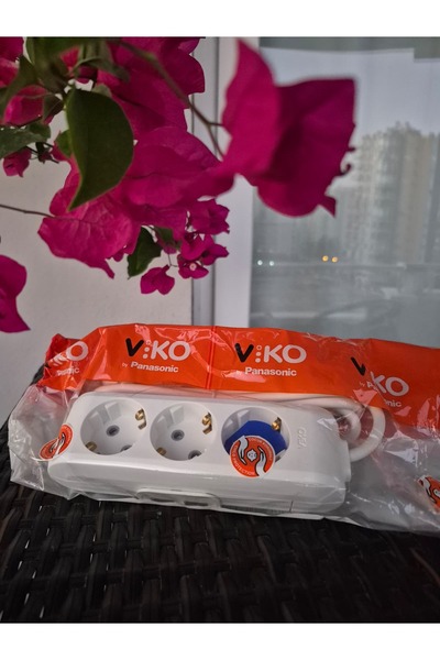 VİKO Üçlü Priz 2mt - Çocuk Korumalı - Yüksek Voltaj Garantili