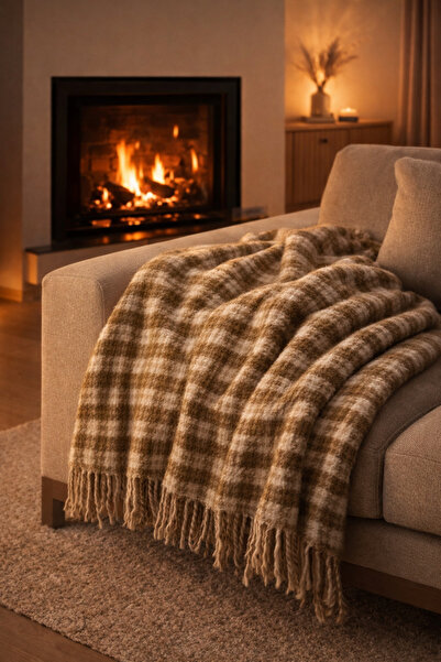 Bizdenuygunuyok Checkered Television Blanket |   Soft Textured |   Warm Seat ...